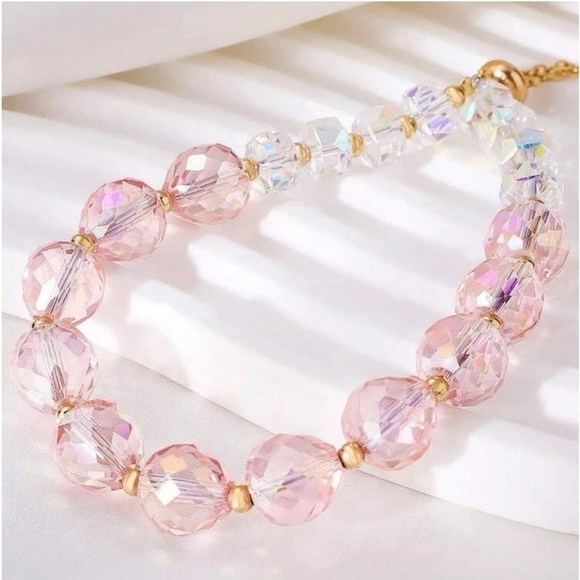 Natural Crystal Beaded Bracelet - Picture 4 of 5